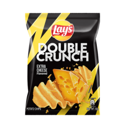 LAYS DOUBLE CRUNCH EXTRA CHEESE 50GM LAYS DOUBLE CRUNCH EXTRA CHEESE 50GM