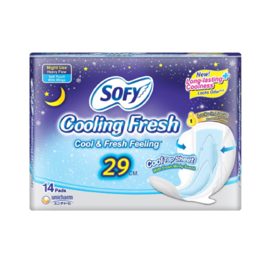 SOFY COOLING NIGHT SLIM WING 29CM 14'S