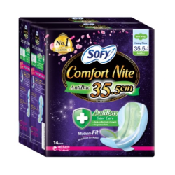 SOFY COMFORT NITE ANTIBAC 35.5CM 14'S*2