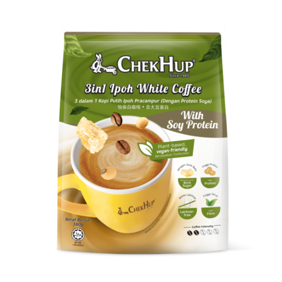 CHEK HUP 3IN1 WHITE COFFEE SOY PROTEIN 30GM*12'S