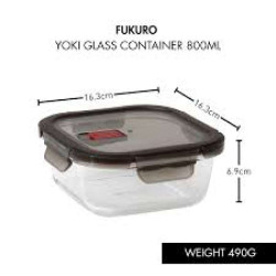 FUKURO YOKI BOROSILICATE GLASS CONTAINER 1200ML SQ