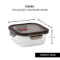 FUKURO YOKI BOROSILICATE GLASS CONTAINER 1200ML SQ