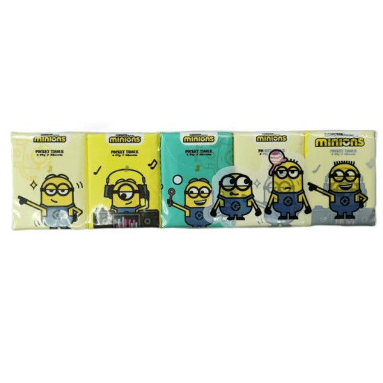 MINIONS POCKET TISSUE 4PLY 7S*10