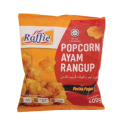 RAFFIE CRISPY POPCORN CHICKEN HOT&SPICY 400G RAFFIE CRISPY POPCORN CHICKEN HOT&SPICY 400G