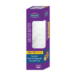 EMBORG SALTED BUTTER PORTION 8G*10