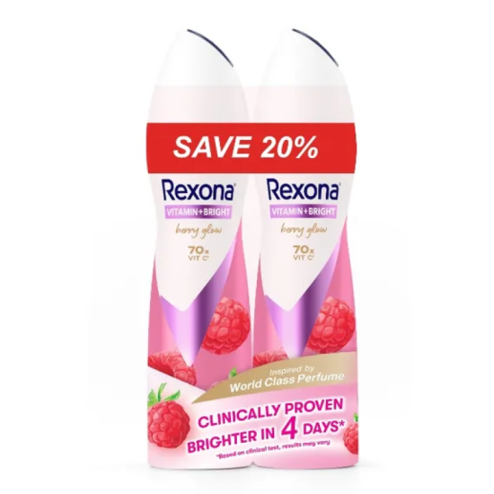 REXONA WOMEN DEODORANT SPRAY BERRY 135ML*2