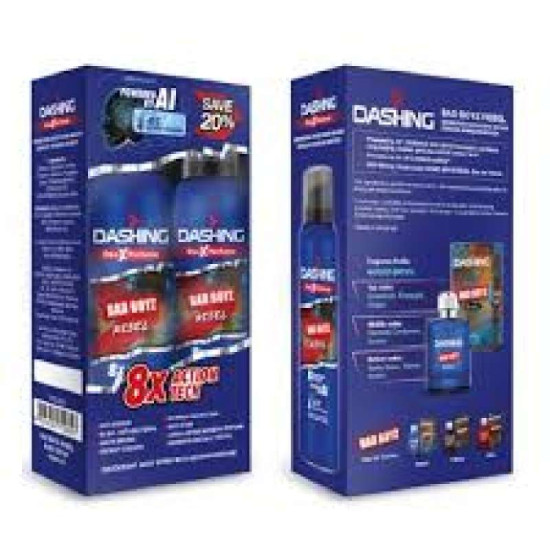 DASHING BAD BOYZ DEO SPRAY REBEL T/P 125ML*2