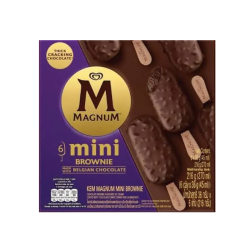 WALL'S MAGNUM MINI BROWNIE 45ML*6 WALL'S MAGNUM MINI BROWNIE 45ML*6