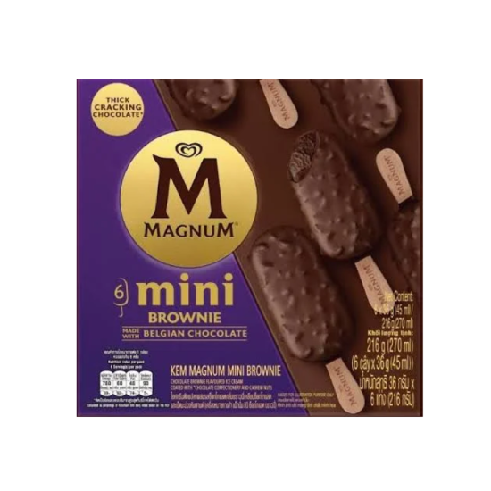 WALL'S MAGNUM MINI BROWNIE 45ML*6