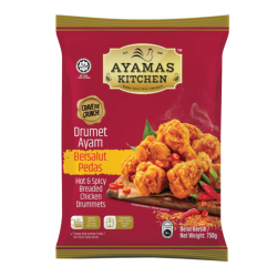 AYAMAS KITCHEN CHICKEN DRUMMET HOT&SPICY 750G AYAMAS KITCHEN CHICKEN DRUMMET HOT&SPICY 750G