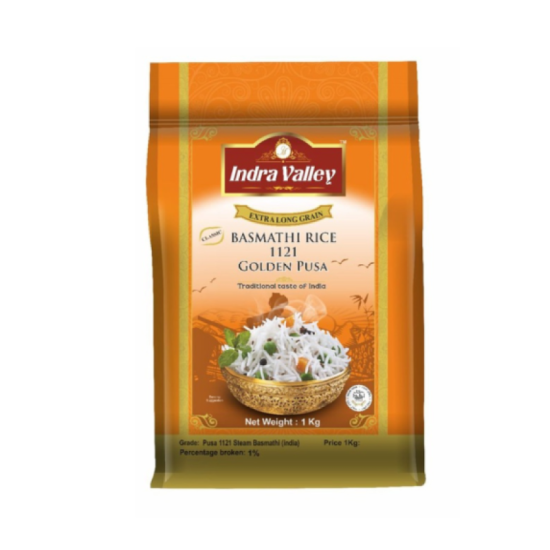 INDRA VALLEY GOLDEN PUSA 1121 BASMATHI RICE 1KG
