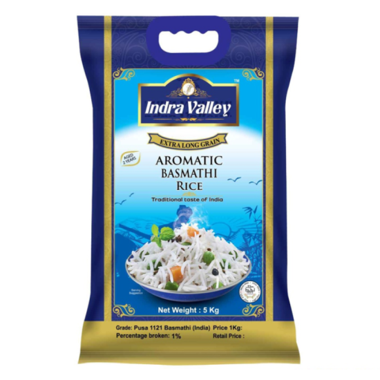 INDRA VALLEY PUSA 1121 AROMATIC BASMATHI RICE 5KG