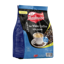 MAXHOUSE 3IN1 WHITE COFFEE LESS SUGAR 35G*15 MAXHOUSE 3IN1 WHITE COFFEE LESS SUGAR 35G*15