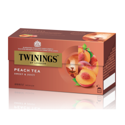 TWININGS PEACH FLAVOUR TEA 2GM*25'S TWININGS PEACH FLAVOUR TEA 2GM*25'S
