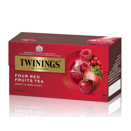 TWININGS FOUR RED FRUITS TEA 2GM*25'S