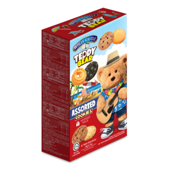 WHITE CASTLE TEDDY BEAR ASSORTED COOKIES 120GM