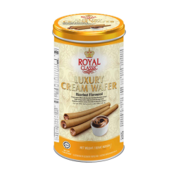 ROYAL CLASSIC LUXYRY CREAM WAFER HAZELNUT 90GM ROYAL CLASSIC LUXYRY CREAM WAFER HAZELNUT 90GM