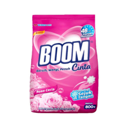BOOM DETERGENT POWDER CINTA ROSE BAG 800G