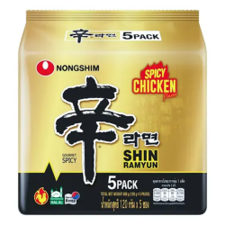 NONGSHIM SHIN RAMYUN SPICY CHICKEN 120GM*5 NONGSHIM SHIN RAMYUN SPICY CHICKEN 120GM*5