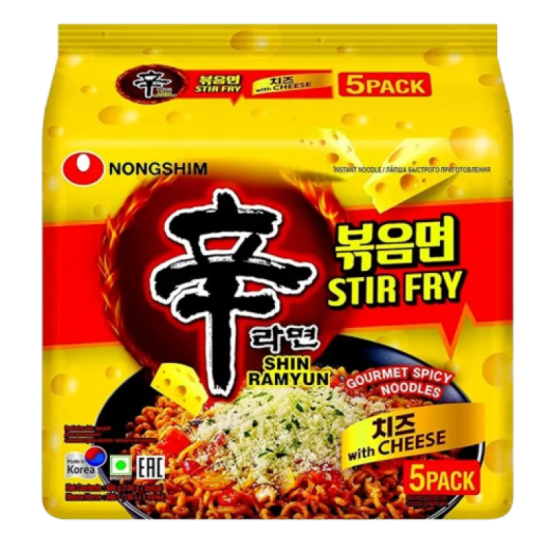 NONGSHIM SHIN RAMYUN STIR FRY CHEESE 136GM*5