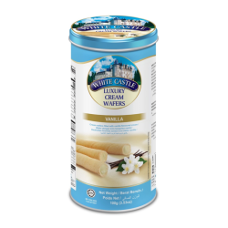WHITE CASTLE LUXURY CREAM WAFER VANILLA 100GM WHITE CASTLE LUXURY CREAM WAFER VANILLA 100GM