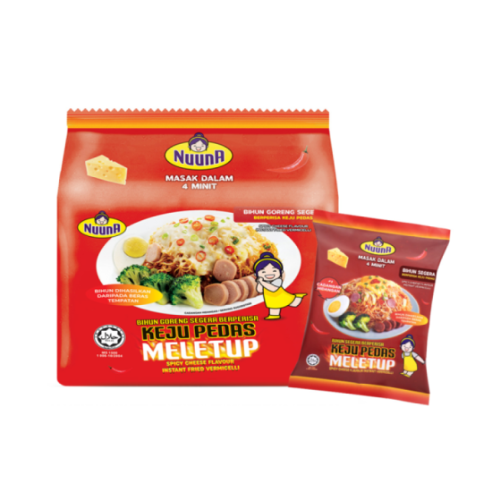NUUNA BIHUN BERPERISA SPICY CHEESE 65G*4