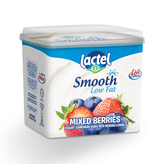 LACTEL SMOOTH LOW FAT MIXED BERRIES YOGURT 930G