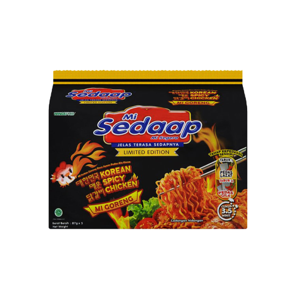 MI SEDAAP GORENG KOREAN SPICY 87GM*5 *8