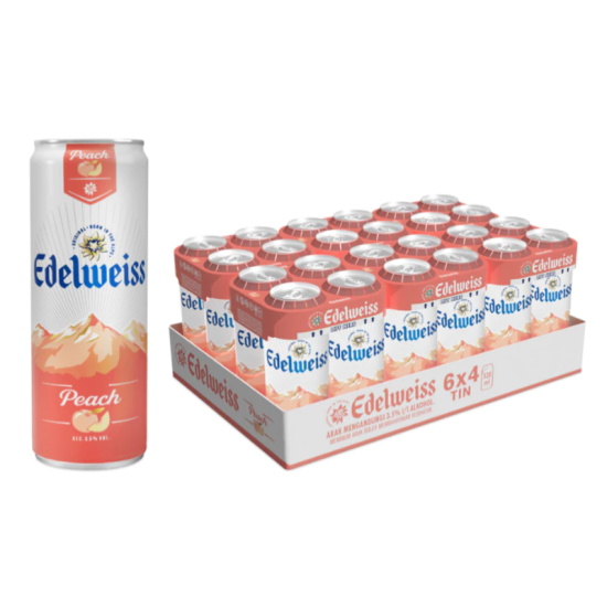 EDELWEISS PEACH BEER 320ML*24