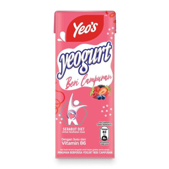 YEO'S YEOGURT - MIXED BERRY 250ML*6'S