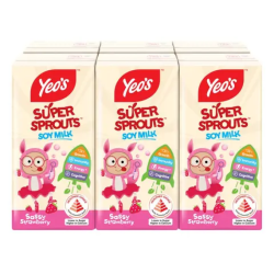 YEO'S SUPER SPROUTS - STRAWBERRY 200ML*6'S YEO'S SUPER SPROUTS - STRAWBERRY 200ML*6'S