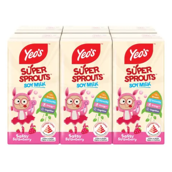 YEO'S SUPER SPROUTS - STRAWBERRY 200ML*6'S