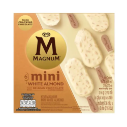 WALL'S MAGNUM MINI WHITE ALMOND 45ML*6 WALL'S MAGNUM MINI WHITE ALMOND 45ML*6