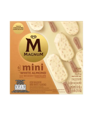 WALL'S MAGNUM MINI WHITE ALMOND 45ML*6