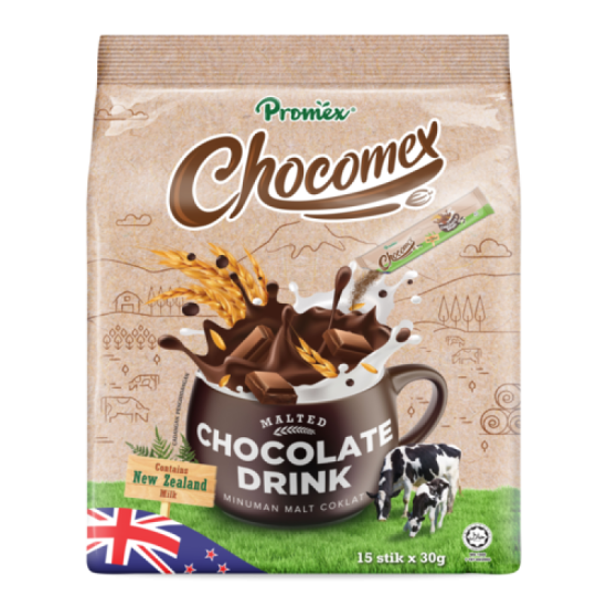 PROMEX CHOCOMEX MALTED CHOCOLATE DRINK 30GM*15'S