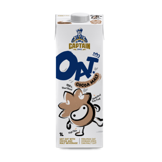 CAPTAIN OAT UHT OAT BEVERAGE - COCOA & MALT 1L