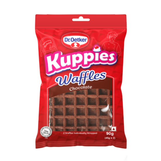 DR.OETKER KUPPIES WAFFLES - CHOCOLATE 90GM