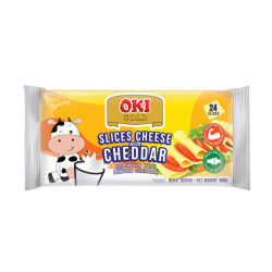 OKI GOLD SLICES CHEESE WITH CHEDDAR 24S 400G OKI GOLD SLICES CHEESE WITH CHEDDAR 24S 400G