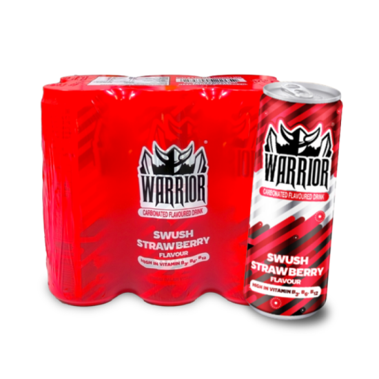 WARRIOR SWUSH STRAWBERRY 320ML*6'S