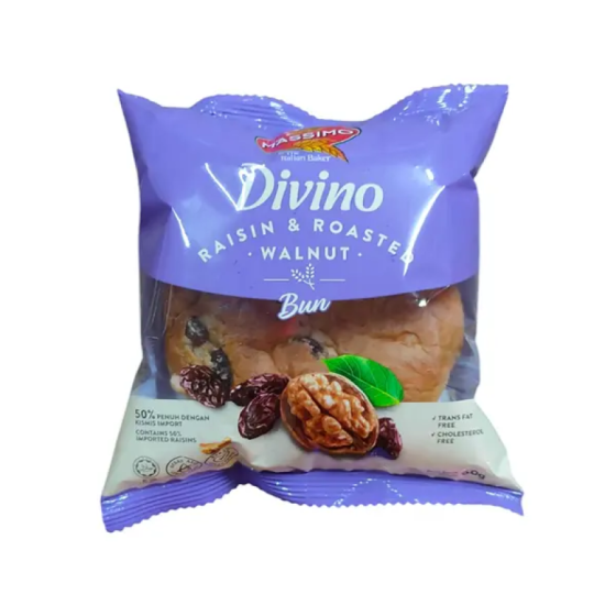 MASSIMO DIVINO RAISIN & ROASTED WALNUT BUN 60GM