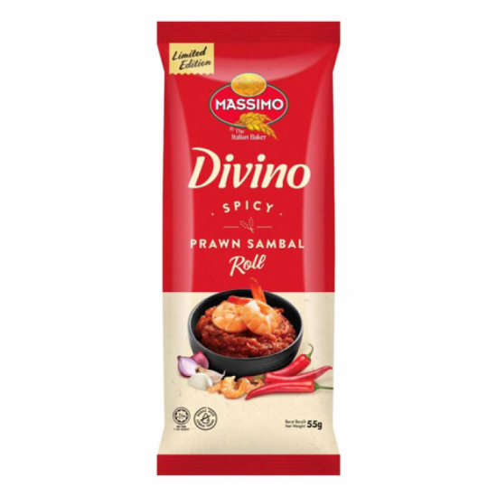 MASSIMO DIVINO SPICY PRAWN SAMBAL ROLL 55GM