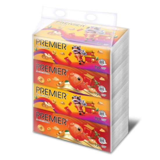 PREMIER CNY FESTIVE 2PLY SOFT PACK 150S*4