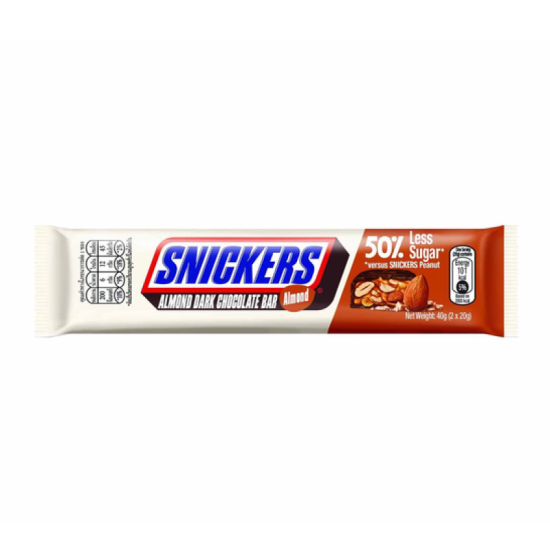 SNICKERS ALMOND DARK CHOCOLATE 40GM