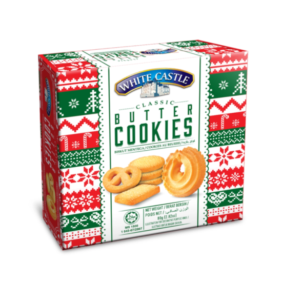 WHITE CASTLE BUTTER COOKIES CHRISTMAS 80GM