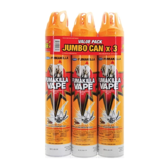 FUMAKILLA VAPE AEROSOL (JUMBO PACK) 720ML*3