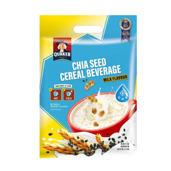 QUAKER CHIA SEED CEREAL MILK FLAVOR 28GM*10'S