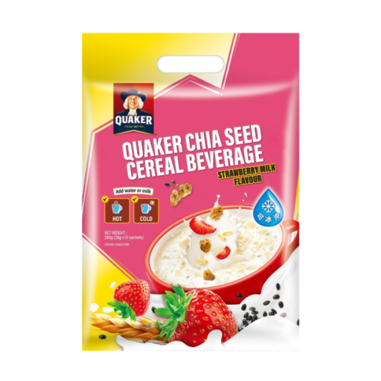 QUAKER CHIA SEED CEREAL STRAWBERRY FLAVOR 28GM*10'