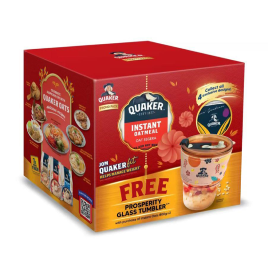 QUAKER INSTANT OATMEAL 800GM*2'S (CNY)