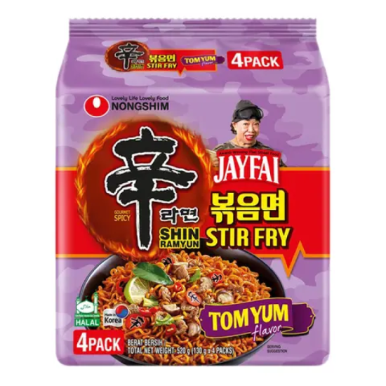 NONGSHIM SHIN RAMYUN STIR FRY TOM YUM 130GM*4