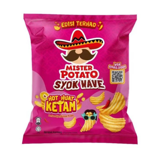 MISTER POTATO SYOK WAVE SPICY CRABSTICK 85GM